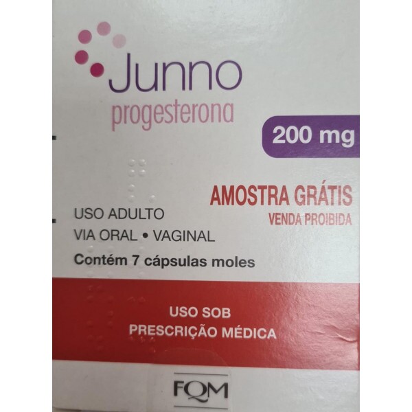 Junno - Progesterona 200mg - 7 Comprimidos